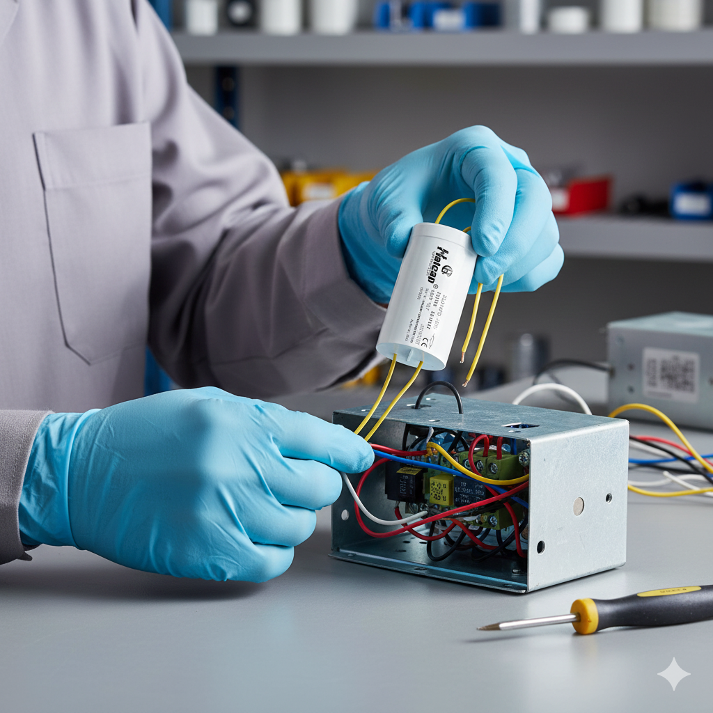 Fluorescent ballasts capacitor